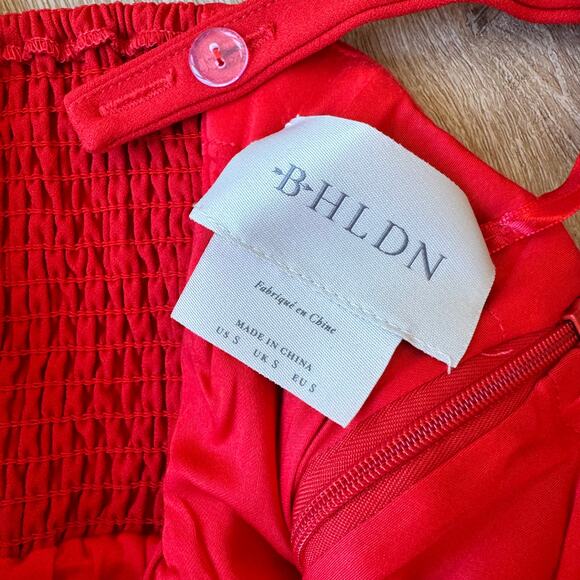 BHLDN Sage Sweetheart Stretch Crepe Midi Dress - Size S - Picture 3 of 10